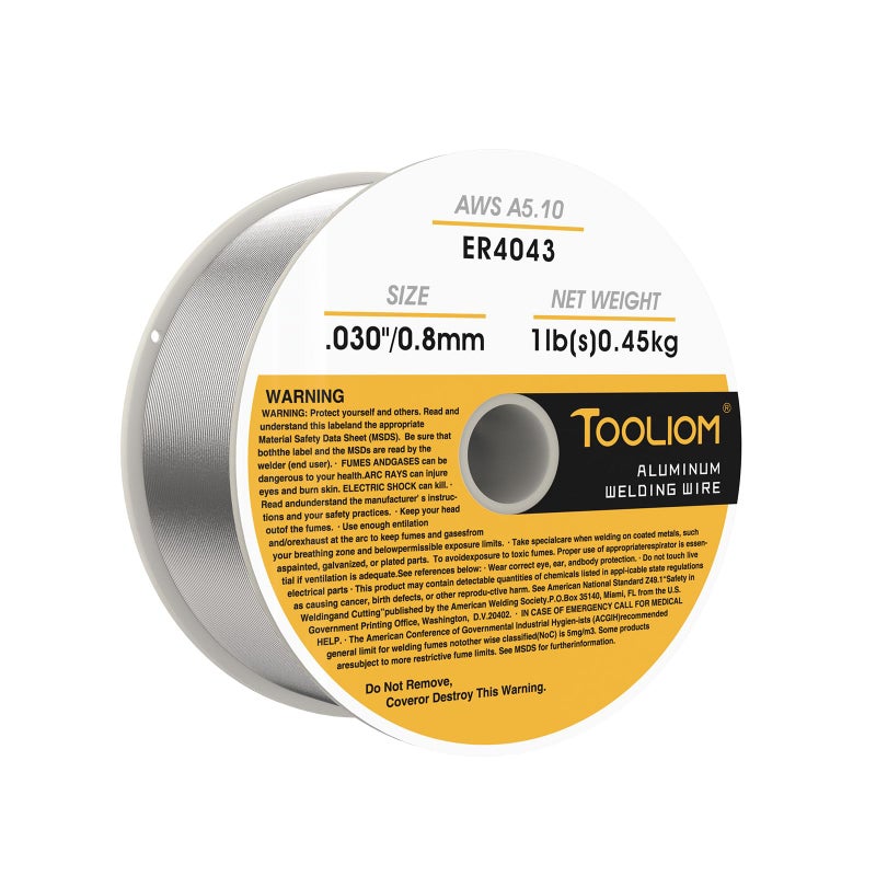 TOOLIOM ER4043 - .030"" Welding Wire MIG Aluminum 0.8 mm Welding Wire - 1lb Spool - Image 1